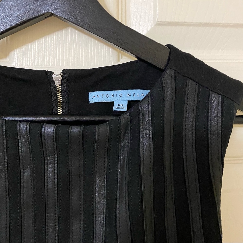 Antonio Melani Leather Shirt Size XS